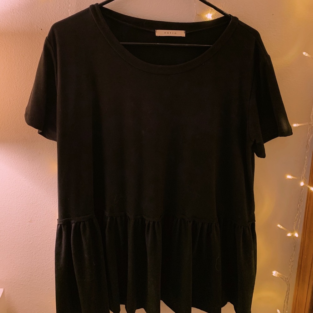 Black Baby Doll Top